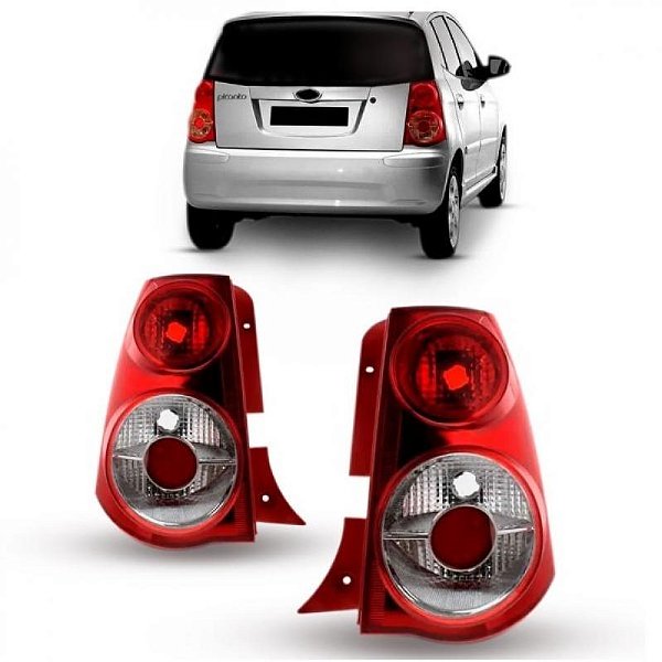 Lanterna picanto kia de 2008 a 2011 lado esquerdo traseira cristal de ré