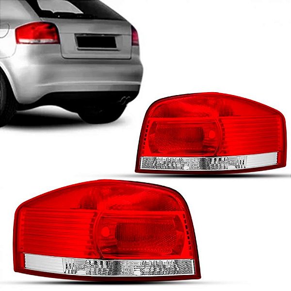 Lanterna a3 audi de 2007 a 2008 traseira lado esquerdo bicolor duas portas