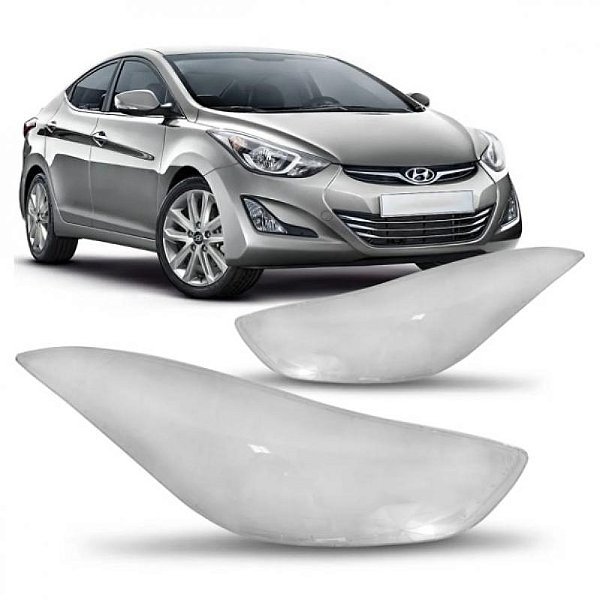Lente de farol elantra hyundai de 2012 a 2016 lado direito