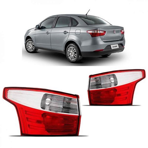 Lanterna grand siena fiat de 2012 a 2022 traseira lado esquerdo de canto