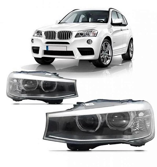 Farol 118i bmw de 2006 a 2011 lado esquerdo com máscara prata