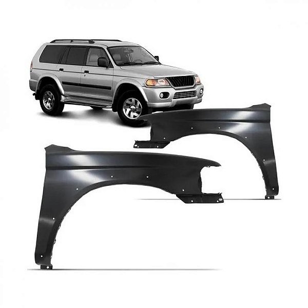 Para lama pajero sport mitsubishi de 2000 a 2004 lado direito com furo