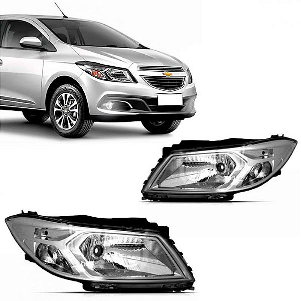 Farol onix chevrolet de 2012 a 2016 lado esquerdo cromado