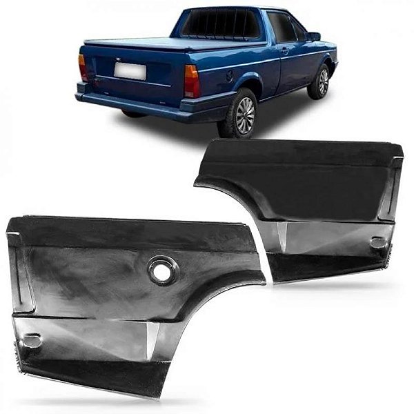 Lateral saveiro volkswagen de 1982 a 1994 traseira lado esquerdo com furo