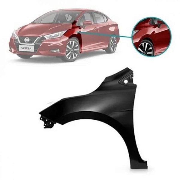 Para lama versa nissan de 2021 a 2025 lado direito