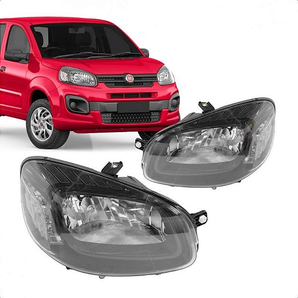 Farol uno fiat de 2015 a 2021 e partner peugeot e fiorino fiat de 2022 a 2025 lado esquerdo fumê