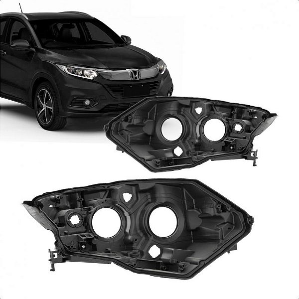 Carcaça de farol hrv honda de 2019 a 2021 lado direito
