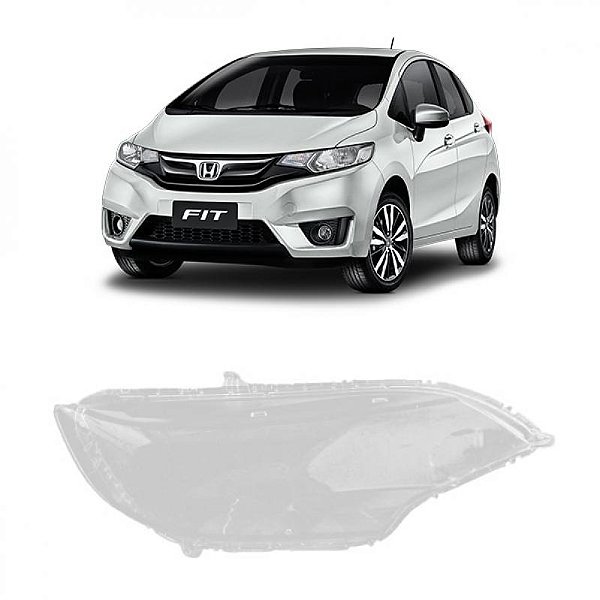 Lente do farol fit honda de 2014 a 2021 lado direito