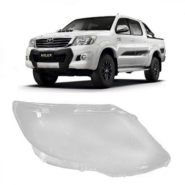 Lente do farol hilux sw4 toyota de 2012 a 2015 lado direito sem xenon