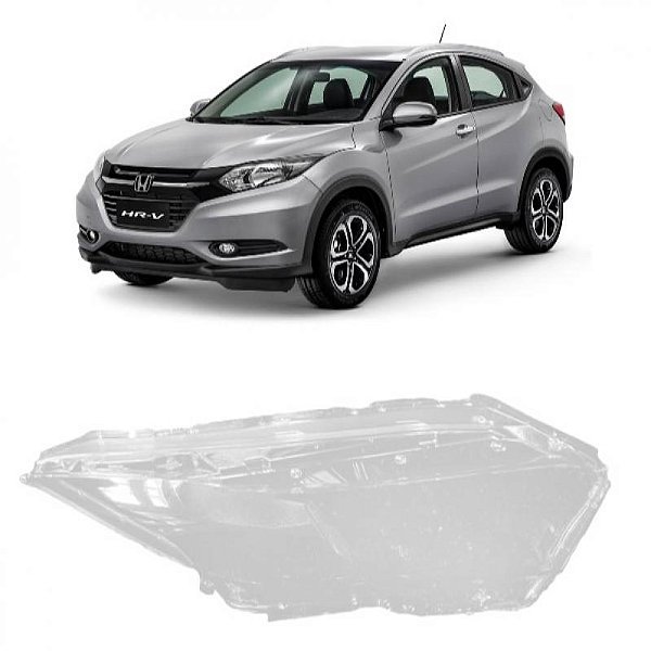Lente do farol hrv honda de 2015 a 2018 lado direito