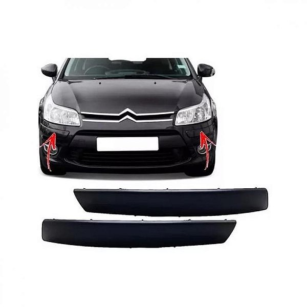 Moldura inferior do para choque c4 citroën de 2008 a 2014 dianteira lado esquerdo versões pallas e hatch