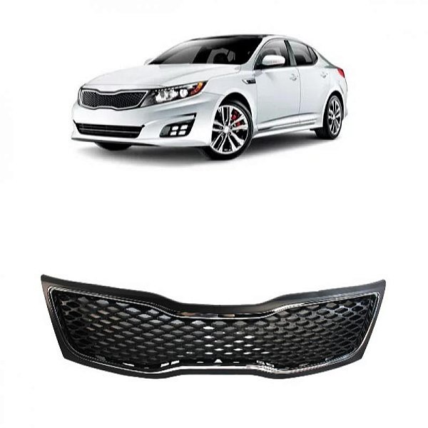 Grade do radiador optima kia de 2013 a 2015 colmeia vazada com moldura cromada