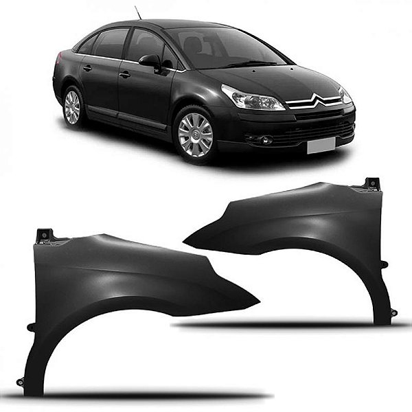 Para lama c4 citroën de 2008 a 2014 lado esquerdo preto hatchback e pallas