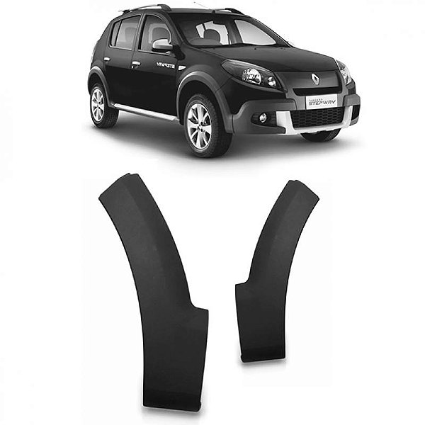 Moldura do vão da roda sandero renault de 2012 a 2014 dianteira lado direito stepway menor