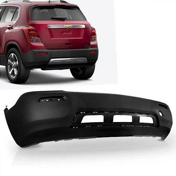 Para choque tracker chevrolet de 2014 a 2016 traseiro sem furo para sensor sem pisca texturizado