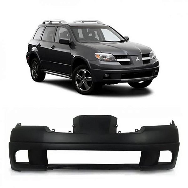 Para choque airtrek mitsubishi de 2004 a 2010 dianteiro preto