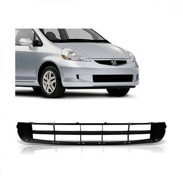 Grade do para choque fit honda de 2003 a 2008 dianteira central preta