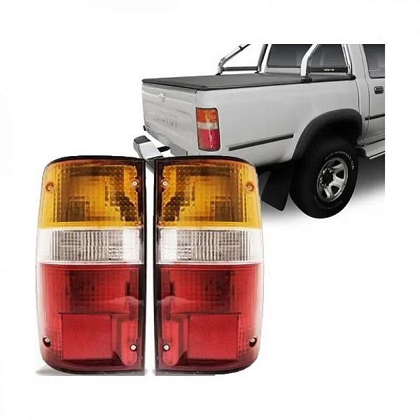 Lanterna hilux toyota de 1992 a 1998 traseira lado direito tricolor quatro por quatro