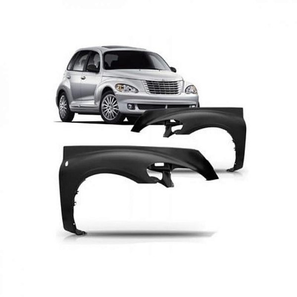 Para lama pt cruiser chrysler de 2000 a 2010 lado direito cabriolet sem furo para pisca com furo para antena