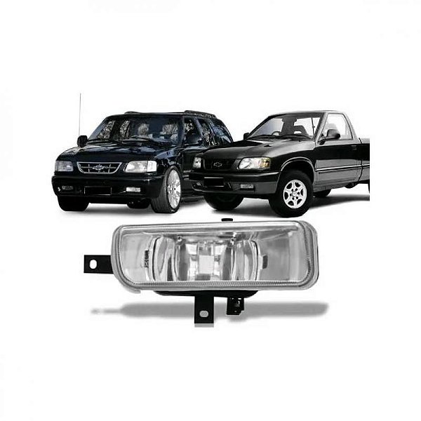 Farol auxiliar s10 chevrolet de 1995 a 1998 lado direito com lente de vidro