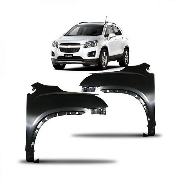 Para lama tracker chevrolet de 2014 a 2016 lado esquerdo com furo para moldura inferior do para choque
