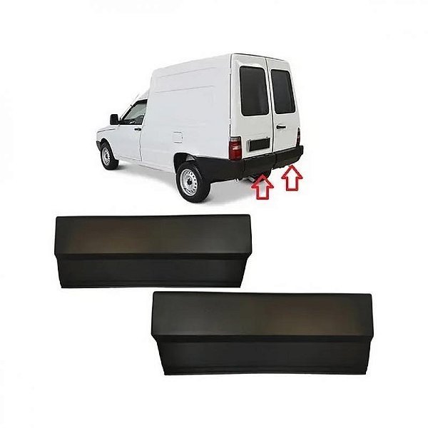 Para choque fiorino fiat de 2004 a 2012 traseiro lado direito furgão