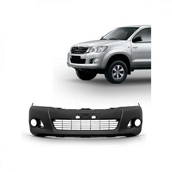 Para choque hilux toyota de 2012 a 2015 dianteiro picape com furo para motor com grade e com furo auxiliar