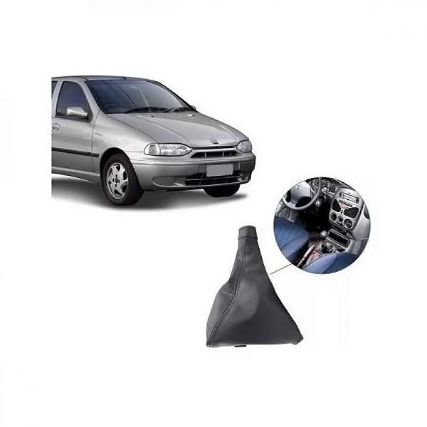 Coifa de câmbio palio fiat de 1997 a 1999 preta em napa com base