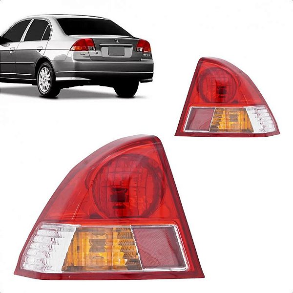 Lanterna civic honda de 2004 a 2006 traseira lado direito cromada