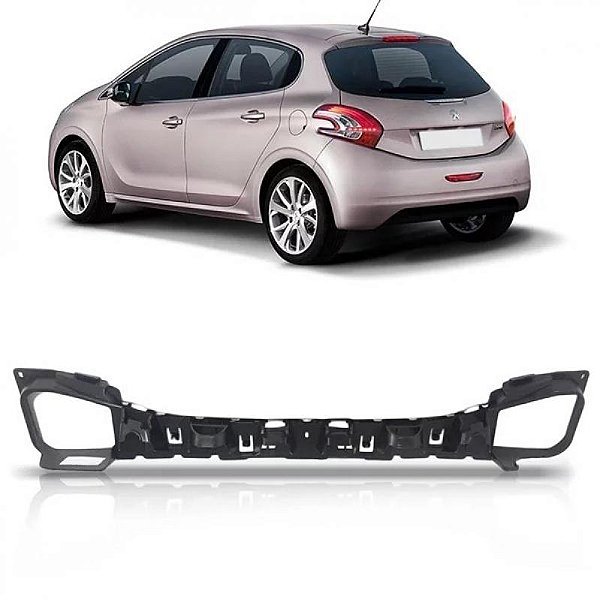 Alma do para choque 208 peugeot de 2017 a 2020 traseira em ABS de alta resistência