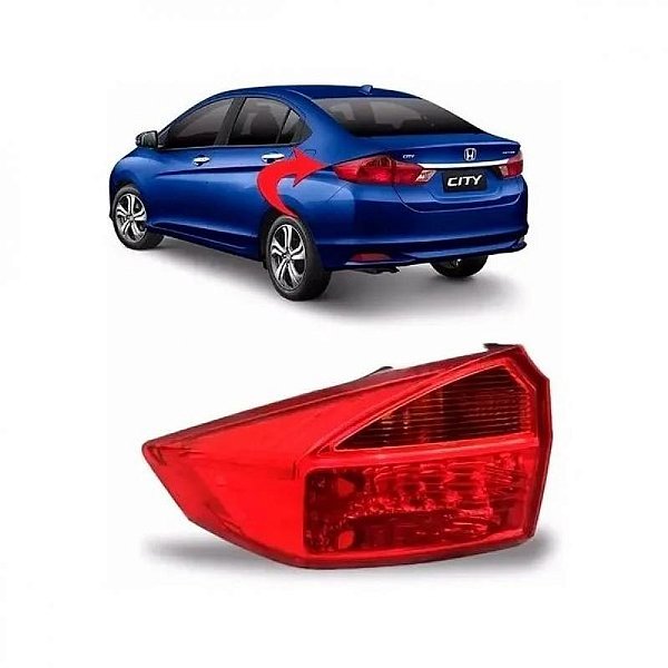 Lanterna city honda de 2014 a 2017 traseira lado direito