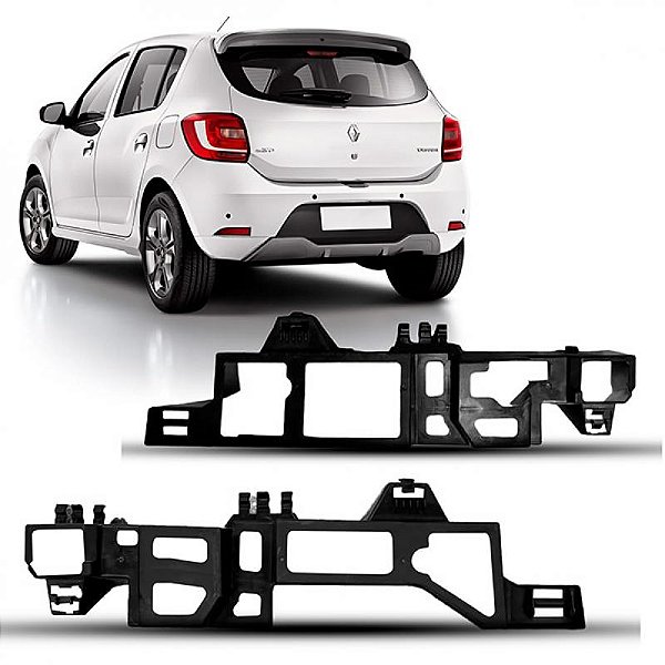Suporte de impacto do para choque sandero renault de 2014 a 2019 traseiro lado direito ABS