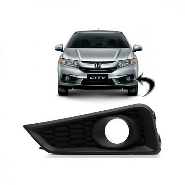 Grade para choque city honda de 2014 a 2017 dianteira lado direito com furo