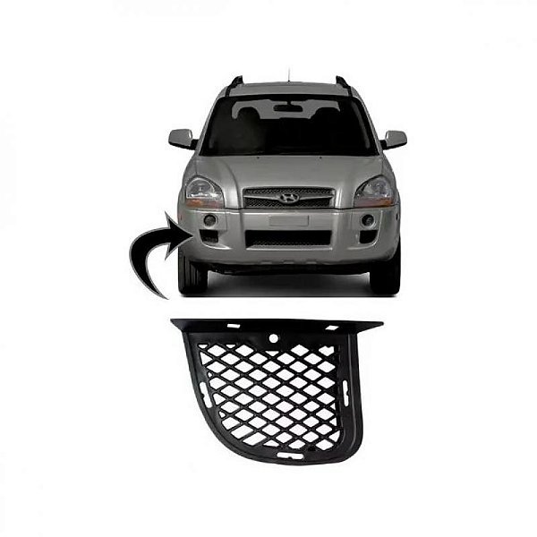 Grade do para choque tucson hyundai de 2005 a 2016 dianteira lado direito