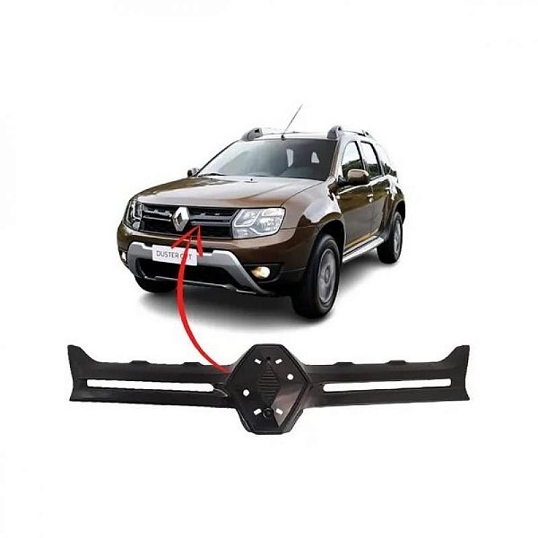 Moldura inferior do para choque da grade duster oroch renault de 2016 a 2020 preto brilhante