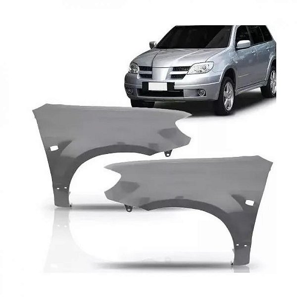 Para lama airtrek mitsubishi de 2004 a 2010 lado esquerdo com furo para pisca