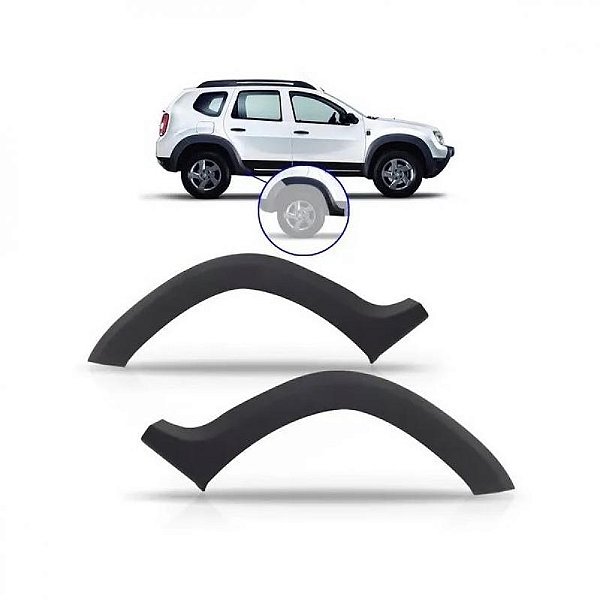 Moldura do vão de roda do para lama duster renault de 2010 a 2015 traseira lado esquerdo maior
