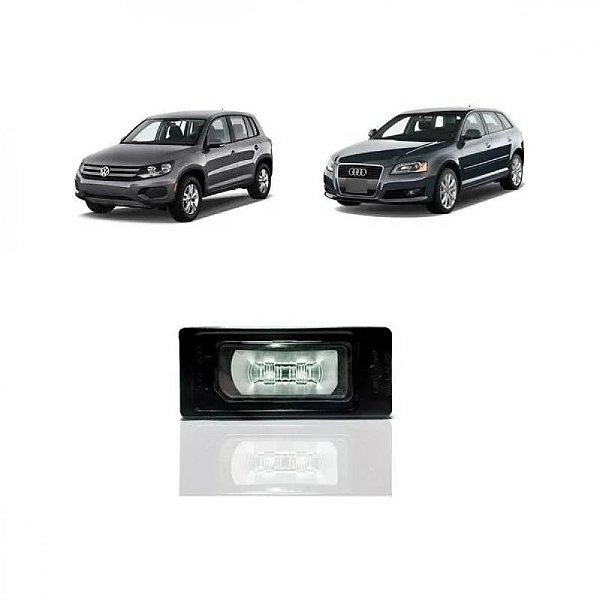 Lanterna de placa a3 audi de 2013 a 2016 e a4 audi e tiguan e jetta volkswagen com LED