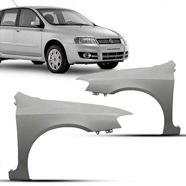Para lama stilo fiat de 2003 a 2011 lado esquerdo cinza sem furo para pisca