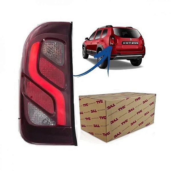 Lanterna duster renault de 2016 a 2020 traseira lado esquerdo com LED