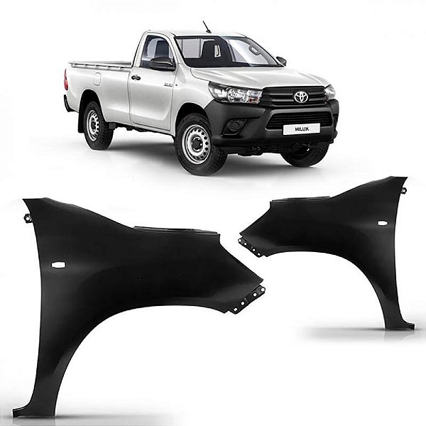 Para lama hilux toyota de 2016 a 2025 lado direito com furo para pisca para picape cabine simples