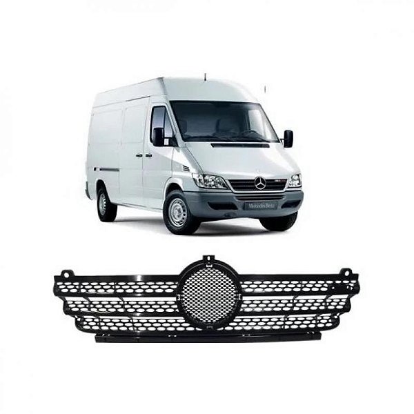 Grade do radiador sprinter mercedes benz de 2003 a 2011 preta sem friso sem emblema