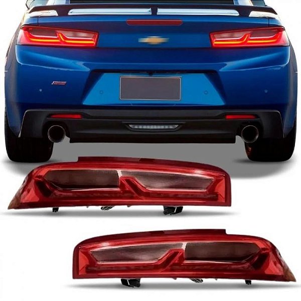 Lanterna camaro chevrolet de 2017 a 2018 traseira lado esquerdo cupê para barro com LED
