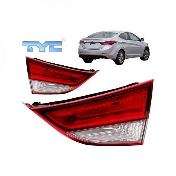 Lanterna elantra hyundai de 2014 a 2016 traseira da tampa do porta malas lado direito sem LED