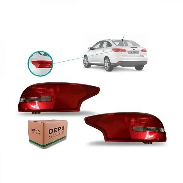 Lanterna focus ford de 2016 a 2019 traseira de canto lado esquerdo sedã sem LED