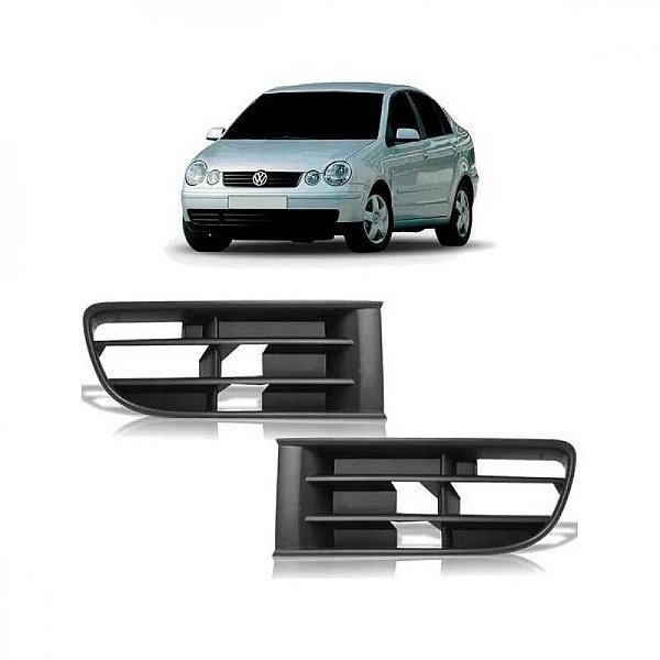 Grade para para choque polo volkswagen de 2003 a 2006 dianteiro lado esquerdo sem furo