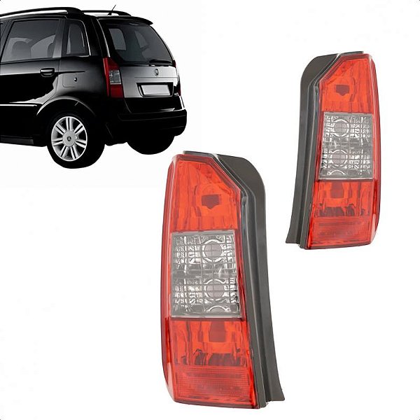 Lanterna idea fiat de 2008 a 2010 traseira lado esquerdo com grade preta