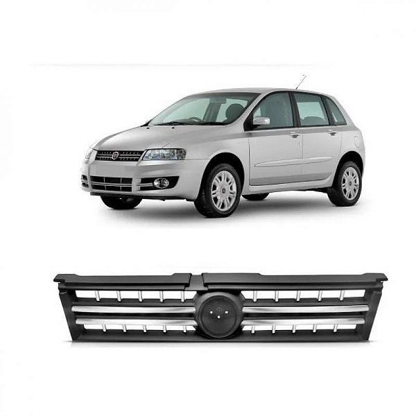 Grade do radiador stilo fiat de 2008 a 2011 com friso cinza