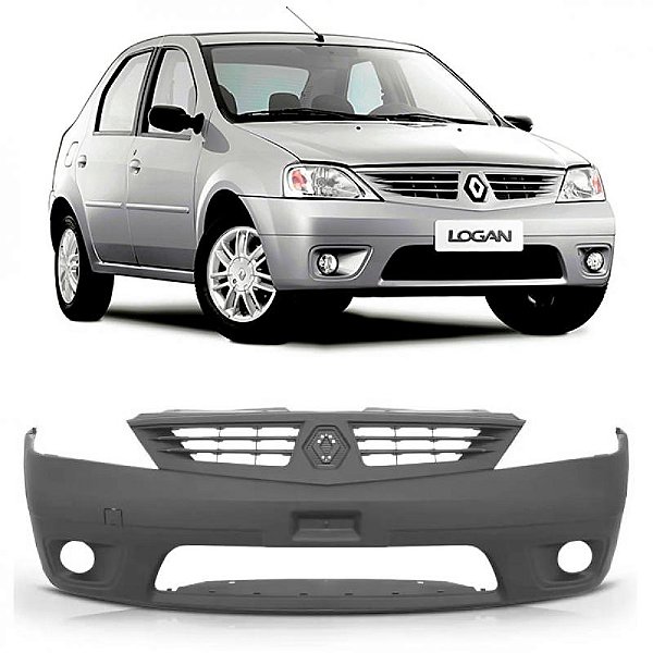 Para choque logan renault de 2007 a 2010 dianteiro primer com furo