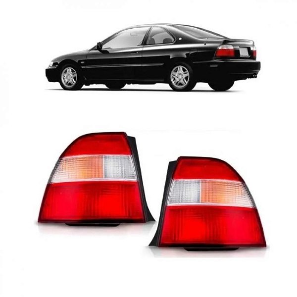 Lanterna accord honda de 1994 a 1996 traseira lado esquerdo vermelha e cristal sedã e cupê